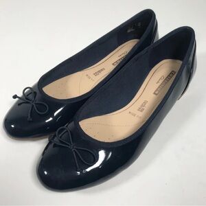 Clarks Women's Navy Patent Loafers